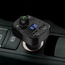 Car Wireless BluetoothV5.0 Handsfree FM Transmitter 2USB Charge Player MP3 J2P8
