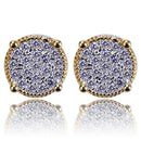 1pair Women Zirconia Jewelry Round Decorative Hip Hop Piercing Stud Earrings