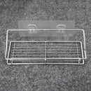 Waterproof Stainless Steel Vacuum Sucker Storage Rack Wall Hanger Shelf