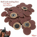 50 PCS 2 inch /50 mm 80 Grit Roll Lock Sanding Roloc Disc Abrasive Pad NCR