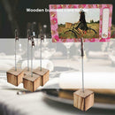 10pcs Wooden Card Holder Stand Photo Memo Notes Clip Desktop Craft Decor