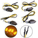 4x Mini Motorcycle Smoke Lens 5LED Turn Signal Blinker Indicator Lights Amber FT