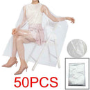 50x Disposables Hairdressing Capes Hair Salon Shawl Plastic Waterproof Hair
