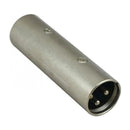 3 Pin XLR Male Plug to Plug Coupler Connector Microphone Adapter Connector