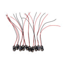 10pcs I Type Plastic 9V Battery Connector Clip Tinned Wire Leads 150mm 201 ME