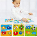 Adjustable Wooden Colorful AnimalBrick Puzzle Baby Kid Toddler Educational FT