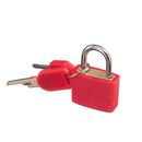 Brass Padlock Locker w/ Two Keys Luggage Suitcase Locks Travel Accessories Red
