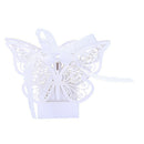 50pcs Butterfly Wedding Favour Box Birthday Party Gifts Candy Boxes (White) T6N7