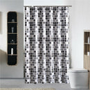 Black+white+gray Plaid Bathtub Bathroom Fabric Shower Curtain Waterproof Mi