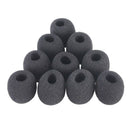 10 Pieces Black Small Condenser Microphone Mic Foam Covers Windshield