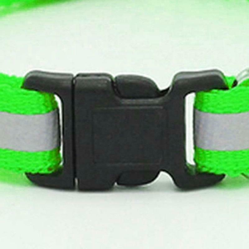 Adjustable Reflective Pet Collar Safety Release Buckle with Bell for Cat Do M6N4