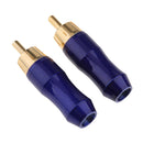 2PCS Universal Audio Video Cable RCA Plug TV Cable Adapter Connector Blue