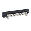 Black 10 Point Terminal Bus Bar DC Power Distribution Block