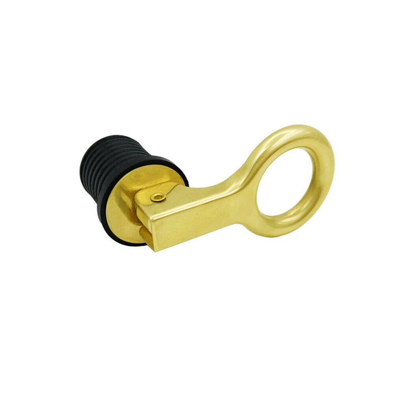 1.26'' Rubber & Brass Twist Turn Fishing Boat Hull Livewell Drain Plug
