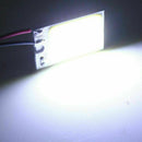 5 Packs White COB Led Panel Dome Light Interior Lamp 12V + T10 Festoon Adapters