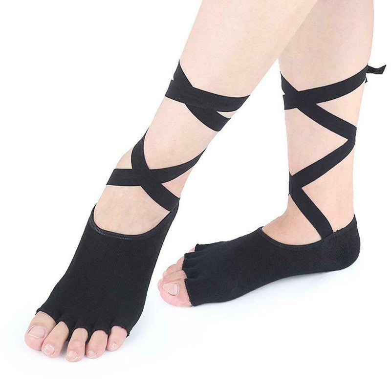 1 Pair Women Professional Anti Slip Bandage Sports Yoga Socks Dance Socks