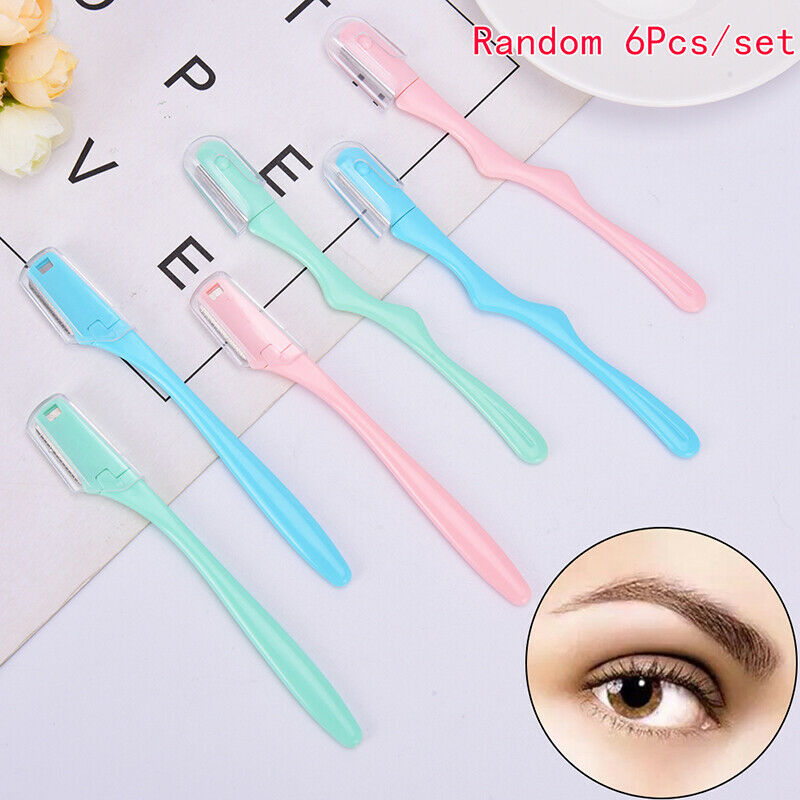 6pcs Women Eyebrow Razor Trimmer Blade Removal Tool Shaver Face Lip Hair Rem Hn