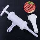Manual Sausage Machine Filler Stuffer Hand Operated Maker Funnel Easy Safe Tool