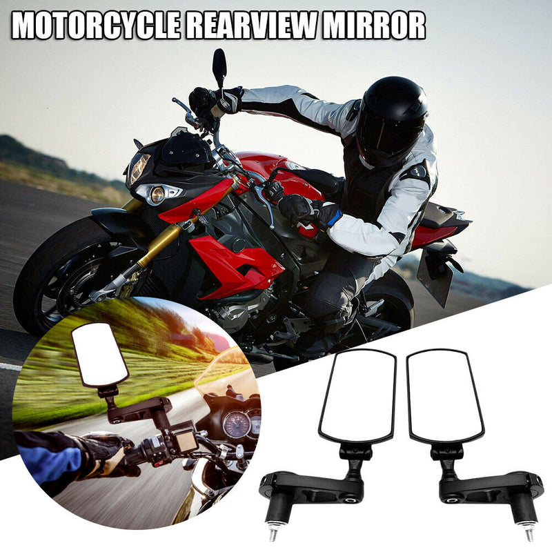 22mm 7/8 inch Handle Bar End Side Mirrors Aluminum Motorbike Rearview Mirrors