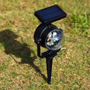 Solar Colorful Rotating LED Projection Light Garden Lawn Lamp Outdoor Bulb
