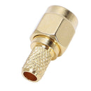 5pcs SMA Male Plug RF Coaxial Connector Crimp for RG58 RG142 RG400 LMR195 R