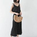 Women Bag Korean Foreign of Corn Skin The Semicircle Art Beach Bag Travel P
