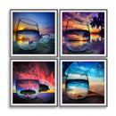 4 Pack Wine Glass DIY 5D Diamond Painting Kits Full Drill Cross Stitch Kits