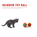 70pcs 3cm Interactive Pet Chewing Toys Cat Training Rainbow Striped Ball A