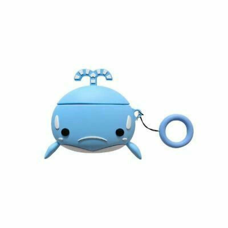 Cute Blue Whale Protective Case Shockproof Soft Silicone Cover for Airpods 1/2
