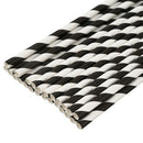 Paper Party Striped Straws Black/White I1I6