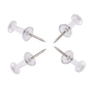 40Pcs Transparent Push Pins Thumbtacks Steel Point Bulletin Board Office Sc