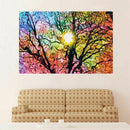 Psychedelic Trippy Tree Abstract Sun Art Silk Cloth Poster Home Decor 50cmx R2C8