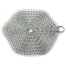 Cast Iron Cleaner -Premium 316L Stainless Steel Chainmail Scrubber ,7-Inch  N3Y7