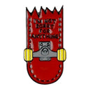 Creative Skateboard Pin Brooch Badge Jacket Clothing Backpack Pins (Red) A
