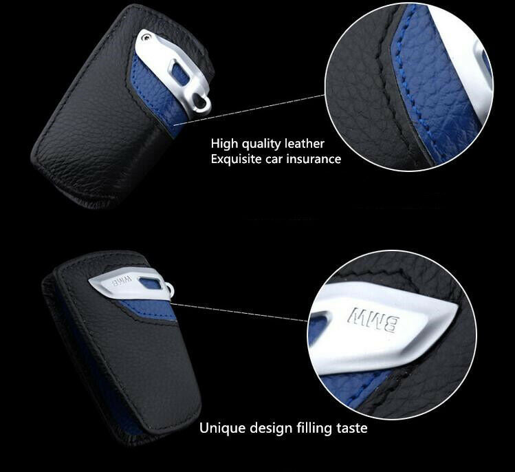 Brand New Leather Car Key Cover Bag Case Holder For BMW 1 3 5 6 Series X3