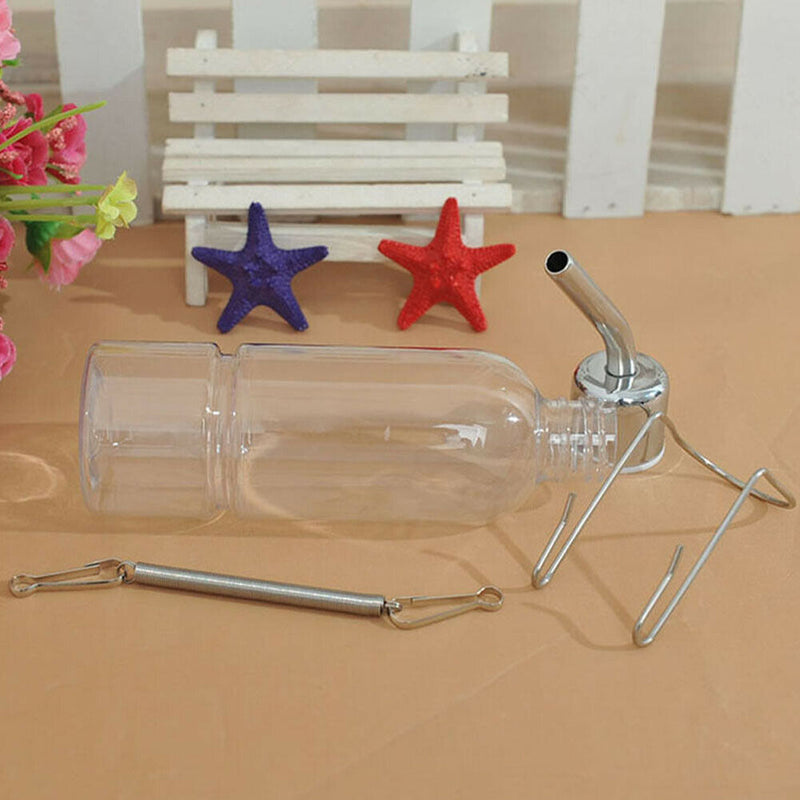 Stainless Steel 180ml Drinking Straws Water Bottle Feeder Pet Rat Hamster Rabbit
