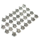 Cute DIY Jewelry Findings-Alloy Dog Puppy Paw Footprint Pendant Charms x 30