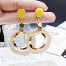 Fashion Women Hollow Round Geometric Dangle Drop Ear Stud Earrings Jewelry Del