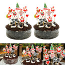 Merry Christmas Nine sets of Santa Claus Cake topper Party Supplies Decorati 3C