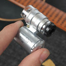 60X Foldable Mini Magnifier LED & UV Illuminated Jewelry Diamond Eye Loupe