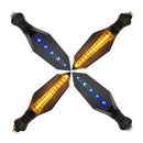 4PCS Motorcycle LED Turn Signal Lamp Sequential Flowing Indicator Lights Amber