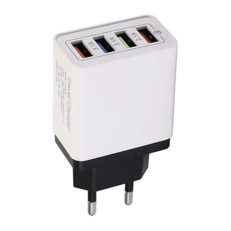 4 USB Travel Wall Charger 3A Mobile Phone Fast Charging Charger EU Plug Adapter