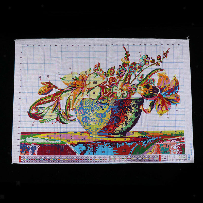 1 Set Lily Flower Patterns Counted Cross Stitch Kits Sets 11CT Decorations