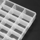 Electronic Parts Plastic Detachable 24Slots Storage Case Box 19.5x13cm