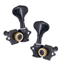 Guitar Open Gear Tuning Pegs Tuners Machine Heads 2R2L for Ukulele Black