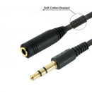 5ft 3.5mm Stereo Audio Aux Headphone Cable Extension Cord Male to Female Black^^