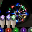 4Pcs Multicolour Car Cycling Bike LED Neon Wheel Valve Tyre Tire Cap Dust Lights