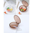 New Round Pill Box 4 Grid Tablet Organiser Medicine Storage Daily DispenserB Hn