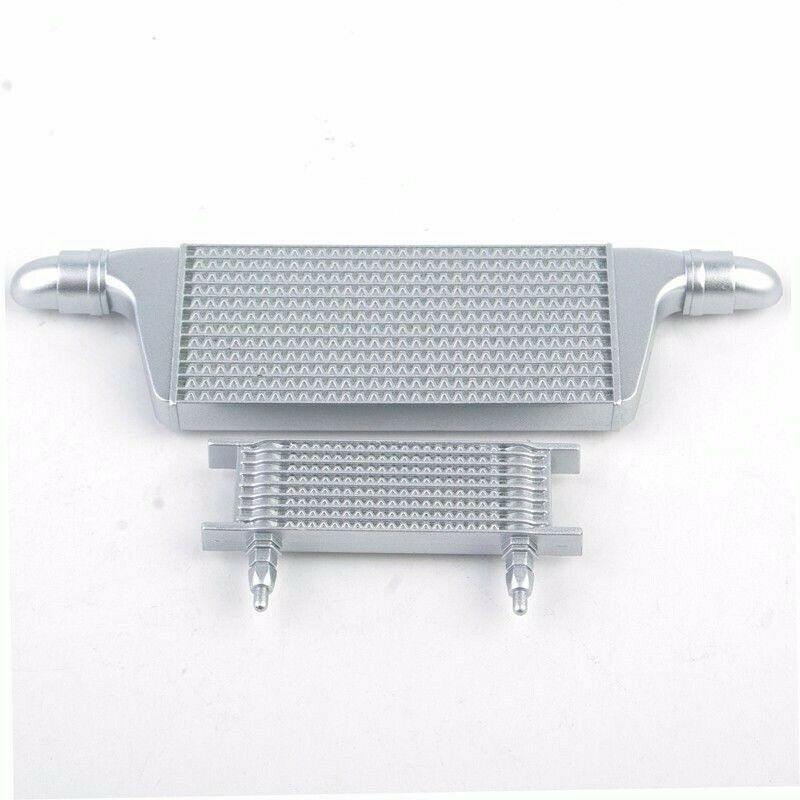 1/10 RC Car Inter-Cooler Kit Chrome Fit for HPI Traxxas Hot Bodies Plastic