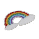 Rainbow Peace God Love Cloud Iron on Patch Applique Sew Badge Embroidered  OZ